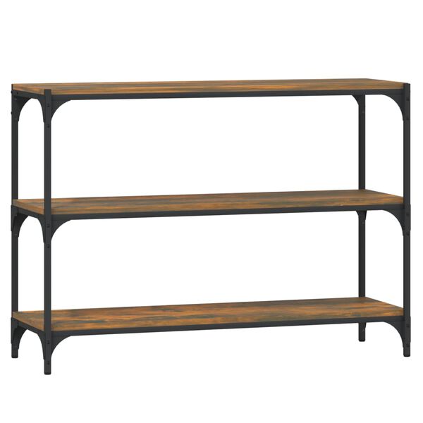 vidaXL Biblioth&egrave;que Ch&ecirc;ne fum&eacute; 100x33x70,5 cm Bois d'ing&eacute;nierie acier
