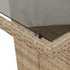 vidaXL Ensemble de bistro de jardin 7 pcs coussins beige poly rotin