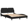 vidaXL Cadre de lit sans matelas Zadar noir 140x190 cm similicuir