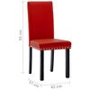 vidaXL Chaises &agrave; manger lot de 6 rouge bordeaux similicuir