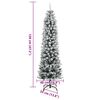 vidaXL Sapin de No&euml;l artificiel 150 LED et flocon de neige 120 cm