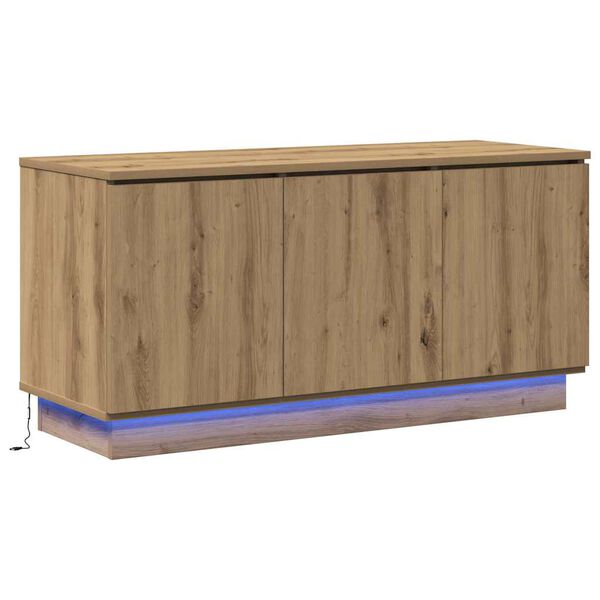 vidaXL Meuble TV Ch&ecirc;ne artisanal 100 x 38 x 49 cm Bois d'ing&eacute;nierie