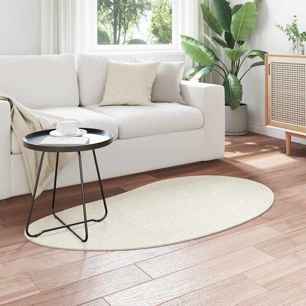 vidaXL Tapis de surface HUARTE Cr&egrave;me 80 x 150 cm Polyester