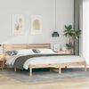 vidaXL Cadre de lit avec t&ecirc;te de lit Marron 180 x 200 cm Pin massif