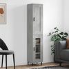vidaXL Buffet haut Gris b&eacute;ton 34,5x34x180 cm Bois d'ing&eacute;nierie
