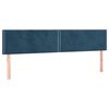 vidaXL Sommier &agrave; lattes de lit et matelas Bleu fonc&eacute; 200x200cm Velours