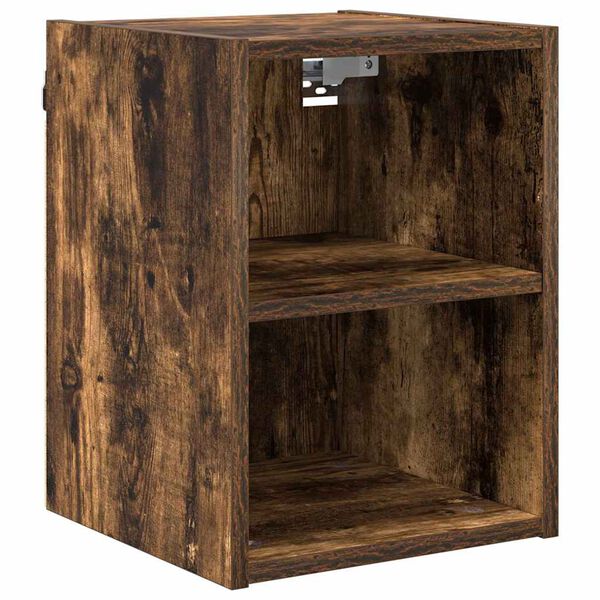 vidaXL Armoire suspendue avec stockage Ch&ecirc;ne fum&eacute; 30 x 29,5 x 40 cm
