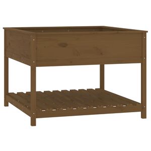 vidaXL Jardini&egrave;re et &eacute;tag&egrave;re Marron miel 111,5x111,5x81 cm Bois de pin