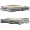 vidaXL Cadre de lit sans matelas sonoma gris 180x200 cm