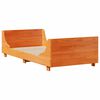 vidaXL Lit biblioth&egrave;que sans matelas cire marron 100x200cm bois massif