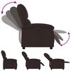 vidaXL Fauteuil inclinable électrique Marron foncé Tissu
