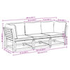 vidaXL Salon de jardin 3 pcs avec coussins bois massif d'acacia