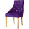 vidaXL Chaises &agrave; manger lot de 2 violet ch&ecirc;ne massif et velours