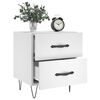 vidaXL Tables de chevet 2 pcs blanc 40x35x47,5 cm bois d&rsquo;ing&eacute;nierie
