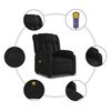 vidaXL Fauteuil inclinable de massage Noir Similicuir