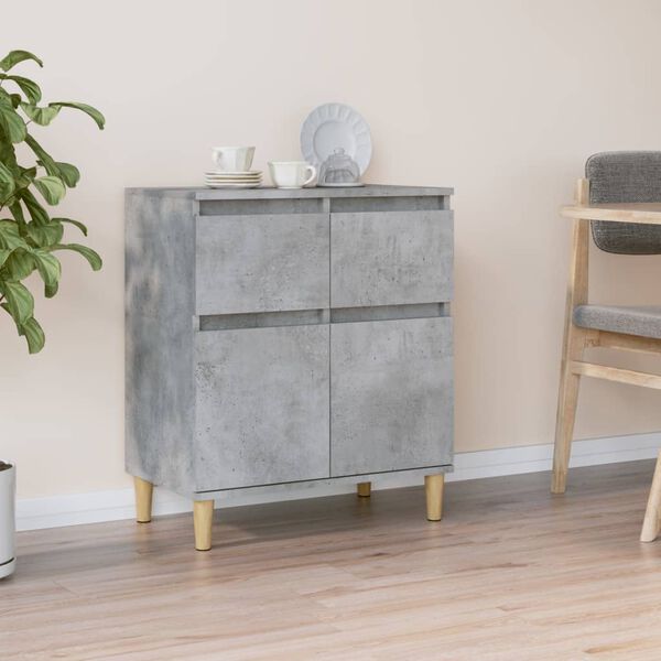 vidaXL Buffet Gris b&eacute;ton 60x35x70 cm Bois d'ing&eacute;nierie