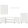 vidaXL Ensemble meuble TV Montage mural 4 pcs Blanc Bois d'ing&eacute;nierie