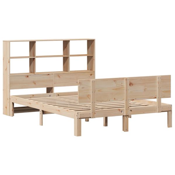 vidaXL Lit biblioth&egrave;que sans matelas 120x190 cm bois de pin massif