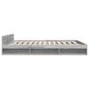 vidaXL Cadre de lit avec tiroirs sans matelas sonoma gris 200x200 cm