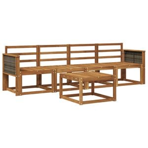 vidaXL Ensemble de canap&eacute;s d'ext&eacute;rieur 4 pcs Naturel