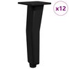 vidaXL Pieds debout 12 pi&egrave;ces Noir 40 x 40 x 100 mm Fer
