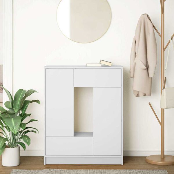 vidaXL Buffet avec tiroirs et portes blanc 73x31x90 cm