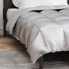 vidaXL Duvet d'hiver Argent&eacute; 155 x 220 cm Satin et Microfibre