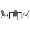 vidaXL Ensemble de salle &agrave; manger pour jardin 5 pcs Gris et Noir
