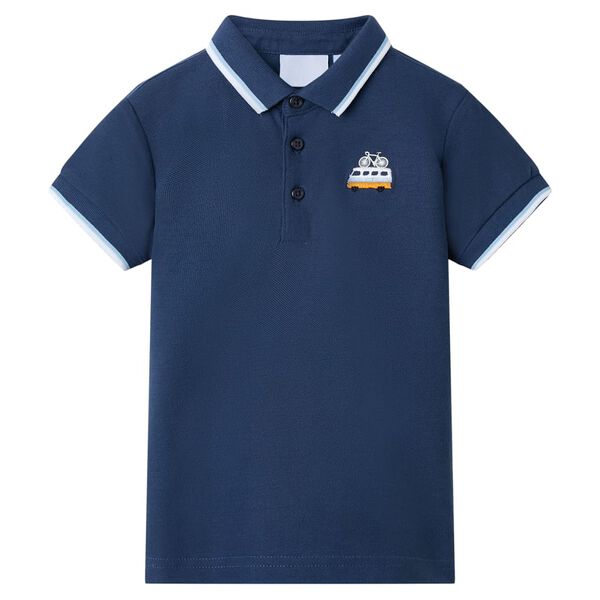Polo pour enfants bleu foncé 116