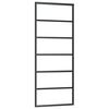 vidaXL Porte coulissante Verre ESG et aluminium 76x205 cm Noir