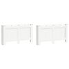 vidaXL Cache-radiateurs 2 pcs Blanc 152x19x81,5 cm MDF
