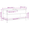 vidaXL Table basse ch&ecirc;ne fum&eacute; 100x50x50 cm bois d'ing&eacute;nierie et m&eacute;tal
