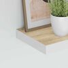 vidaXL &Eacute;tag&egrave;res flottantes 2 pcs ch&ecirc;ne et blanc 60x23,5x3,8 cm MDF