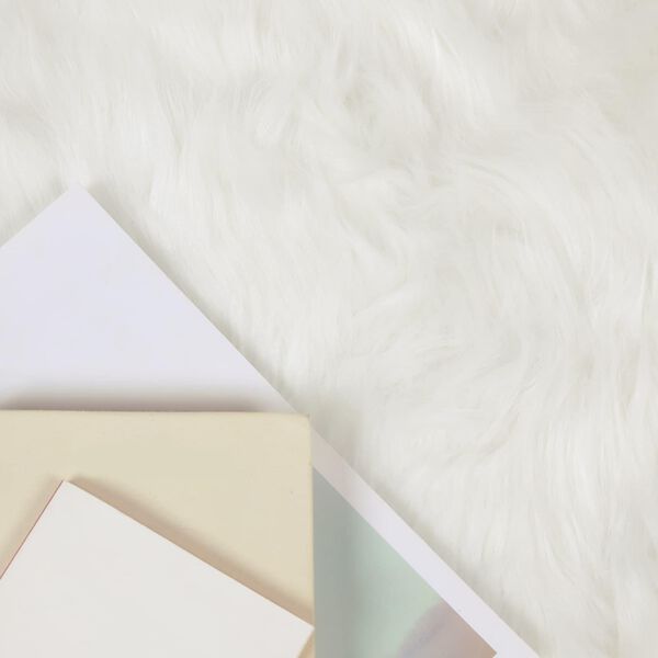 vidaXL Tapis en fausse Tafalla Blanc 80 x 200 cm Polyester