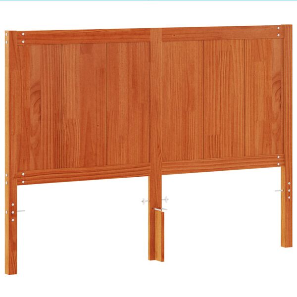 vidaXL T&ecirc;te de lit cire marron 150 cm bois massif de pin