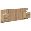 vidaXL T&ecirc;te de lit avec armoire avec tiroir 3 pcs Ch&ecirc;ne artisanal