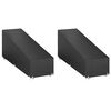 vidaXL Housses pour chaise longue 2 pcs 12 &oelig;illets 200x65x35/60 cm PE
