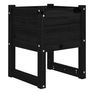 vidaXL Jardini&egrave;re Noir 40x40x52,5 cm Bois massif de pin