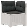 vidaXL Canap&eacute; de jardin 1 place avec coussins look rotin PP Blanc