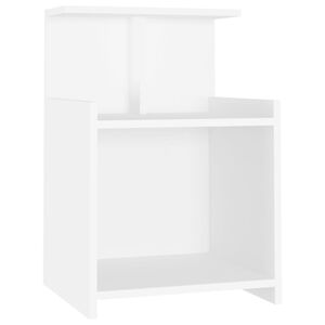 vidaXL Table de chevet Blanc 40x35x60 cm Agglom&eacute;r&eacute;