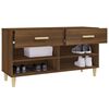 vidaXL Meuble &agrave; chaussures Ch&ecirc;ne marron 102x35x55 cm Bois d'ing&eacute;nierie