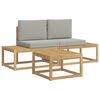 vidaXL Ensemble de canap&eacute;s d'ext&eacute;rieur 3 pcs Blanc et gris clair