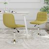 vidaXL Chaises pivotantes &agrave; manger lot de 2 vert tissu