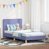 vidaXL Cadre de lit pour enfants avec t&ecirc;te de lit Bleu denim tissu