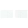 vidaXL Mur de tente de f&ecirc;te 2 pc 400 x 195 cm Blanc PE et acier