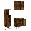 vidaXL Ensemble d'armoires de salle de bain 3 pcs ch&ecirc;ne fum&eacute;