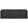 vidaXL Salon de jardin 8 pcs avec coussins r&eacute;sine tress&eacute;e noir