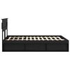 vidaXL Cadre de lit avec matelas Noir 140 x 200 cm Bois de pin massif