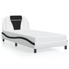 vidaXL Cadre de lit Viana avec LED sans matelas blanc et noir 100x200 cm