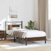 vidaXL Cadre de lit sans matelas ch&ecirc;ne marron 75x190cm bois ing&eacute;nierie